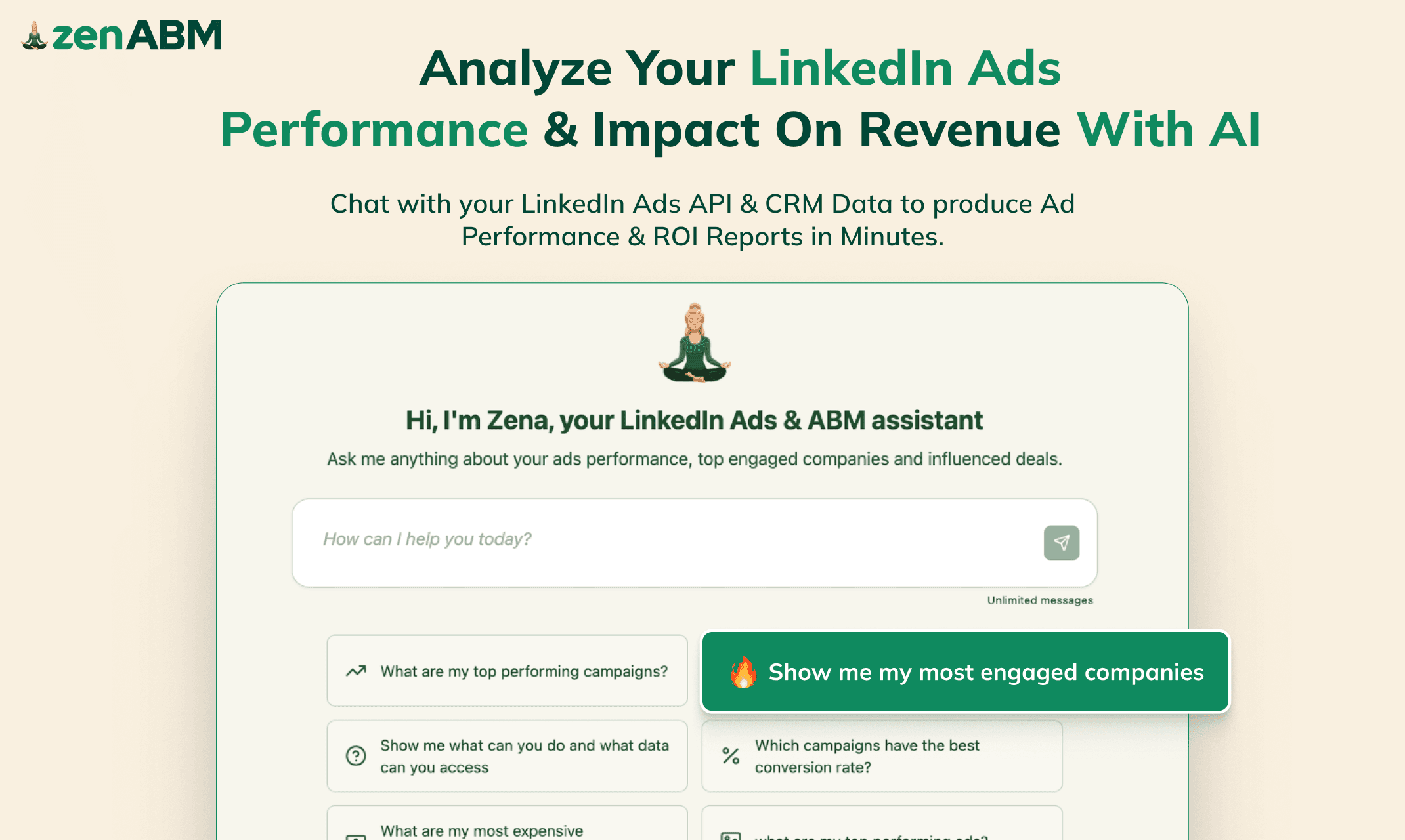 How to Analyze Your LinkedIn Ads Performance with AI – meet Zena by ZenABM